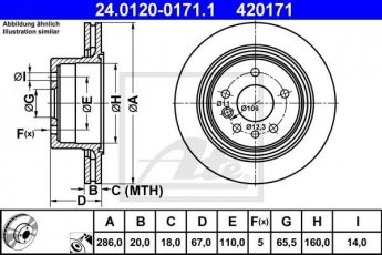 Тормозной диск 24.0120-0171.1 ATE фото 1