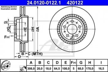 Тормозной диск 24.0120-0122.1 ATE фото 1