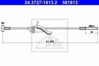 Купить 24.3727-1813.2 ATE Трос ручника Mazda 3 BK (1.3, 1.4, 1.6, 2.0, 2.3)