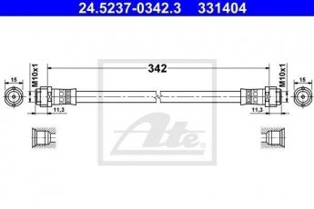 Купить 24.5237-0342.3 ATE Тормозной шланг A-Class W168 (1.4, 1.6, 1.7, 1.9, 2.1)