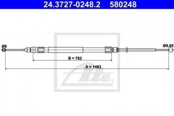 Купить 24.3727-0248.2 ATE Трос ручника 2 серия (Ф22, Ф23) (1.5, 2.0, 3.0)