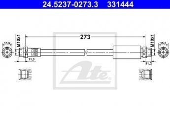Купити 24.5237-0273.3 ATE Гальмівний шланг Audi A6 C4