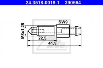 Купити 24.3518-0019.1 ATE - Болт повітряного клапана/ вентиль