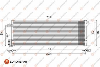 Купити 1610160280 Eurorepar Радіатор кондиціонера Delta (1.4, 1.6, 1.7, 1.9, 2.0)
