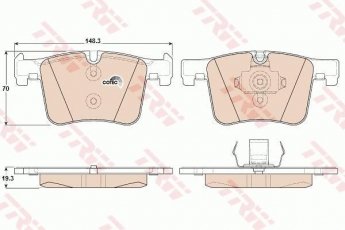 Купить GDB1942 TRW Тормозные колодки передние БМВ Х4 Ф26 (2.0, 3.0) подготовлено для датчика износа колодок
