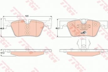 Купить GDB1919 TRW Тормозные колодки задние 4 серия (Ф32, Ф33, Ф36) (1.5, 2.0) без датчика износа