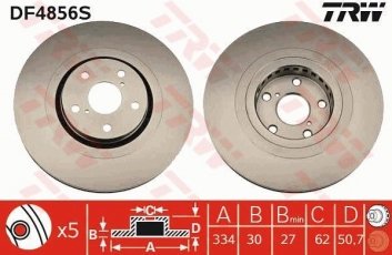 Купить DF4856S TRW Тормозные диски Lexus GS (250, 300, 350, 430)