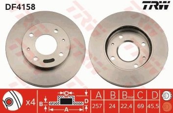 Купить DF4158 TRW Тормозные диски Соната (2.0, 2.4, 2.5)