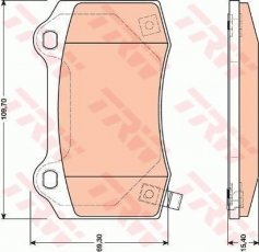 Купить GDB4171 TRW Тормозные колодки задние Camaro 6.2 с звуковым предупреждением износа