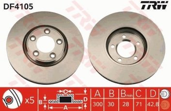 Купить DF4105 TRW Тормозные диски S-Type (3.0 V6, 4.0 V8)