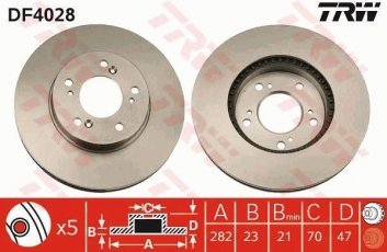 Купити DF4028 TRW Гальмівні диски Прелюд (2.2 16V, 2.2 Si, 2.2 VTi-R)