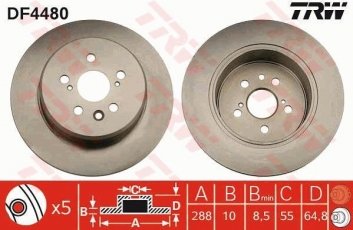 Купить DF4480 TRW Тормозные диски Avensis T22 (1.6, 1.8, 2.0)