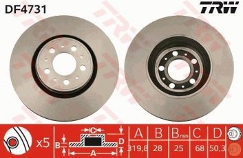 Купити DF4731 TRW Гальмівні диски XC70 (2.4, 2.5)