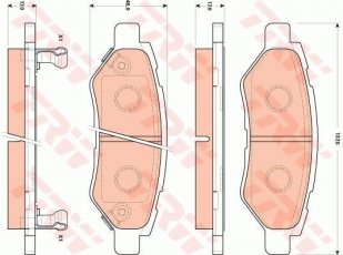 Купить GDB4602 TRW Тормозные колодки  Camaro 3.6 с звуковым предупреждением износа