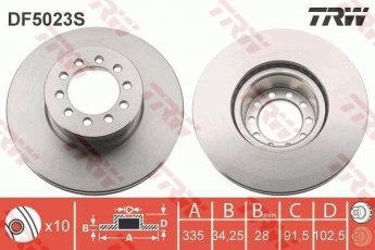 Купить DF5023S TRW Тормозные диски Актрос (7.7, 10.7, 12.8)