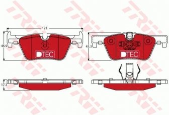 Купить GDB1919DTE TRW Тормозные колодки задние 2-series (F22, F23) (1.5, 2.0) без датчика износа