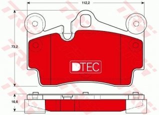 Купити GDB1653DTE TRW Гальмівні колодки задні Audi Q7 (3.0, 3.6, 4.1, 4.2, 5.9) подготовлено для датчика износа колодок
