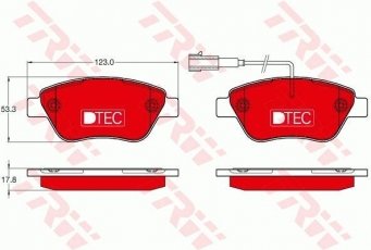 Купить GDB1654DTE TRW Тормозные колодки передние Линеа (1.3 D Multijet, 1.4) с датчиком износа