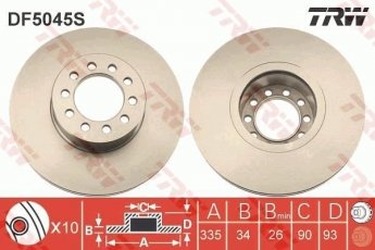 Купить DF5045S TRW Тормозные диски МАН  (4.6, 6.9)