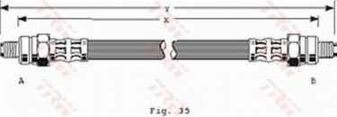 Купити PHC223 TRW Гальмівний шланг Ескорт (5, 6) (1.3, 1.4, 1.6, 1.8, 2.0)