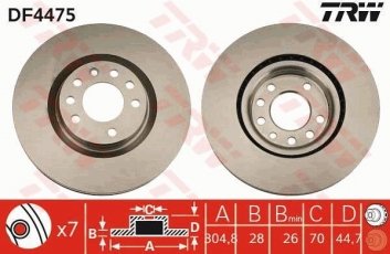 Купити DF4475 TRW Гальмівні диски Croma (1.9 D Multijet, 2.4 D Multijet)