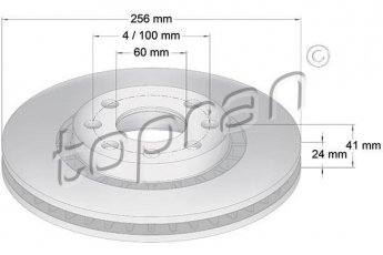 Купить 200 932 Topran Тормозные диски Vectra (A, B) (1.6, 1.7, 1.8, 2.0)