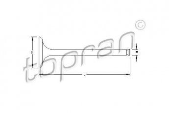 Купити 100 252 Topran Впускний клапан Passat (B3, B4) (1.8 16V, 2.0 16V)