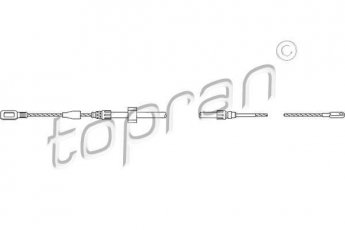 Купити 109 814 Topran Трос ручного гальма Фольксваген ЛТ 46 (2.3, 2.5, 2.8)