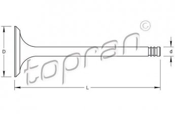 Купить 110 208 Topran Выпускной клапан Ауди А8 (2.5 TDI, 2.5 TDI quattro)