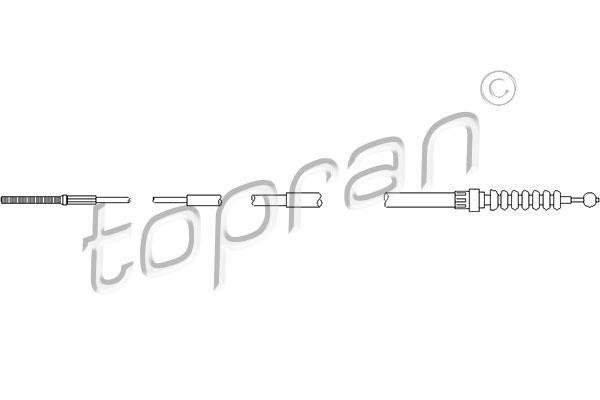 Купить 103 063 Topran Трос ручника Volkswagen
