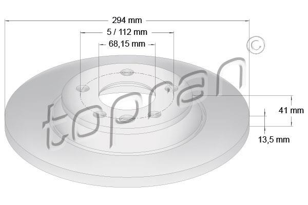 Тормозной диск 107 692 Topran фото 1