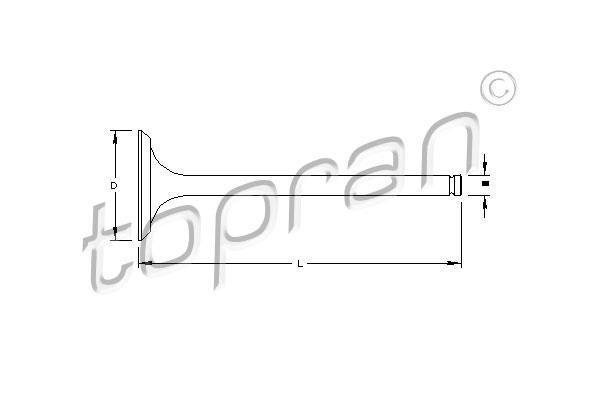Купити 721 551 Topran Впускний клапан Джампі (1.9 D, 1.9 D 70, 1.9 TD)