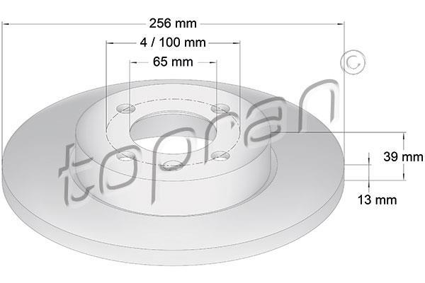 Тормозной диск 103 525 Topran фото 1