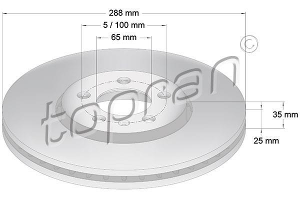 Купить 107 682 Topran Тормозные диски Румстер (1.2, 1.4, 1.6, 1.9)