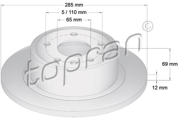 Гальмівний диск 200 949 Topran фото 1