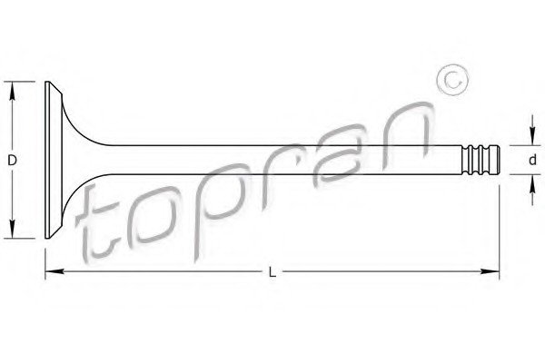 Купить 100 975 Topran Выпускной клапан Ibiza (1.8 i 16V, 2.0 i 16V)