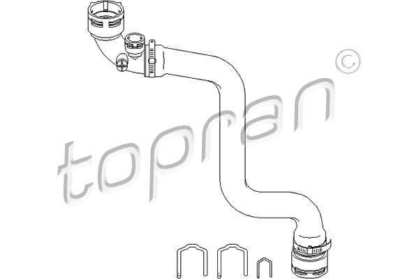 Купить 501 562 Topran Патрубок радиатора БМВ Е46 (1.6, 1.9)