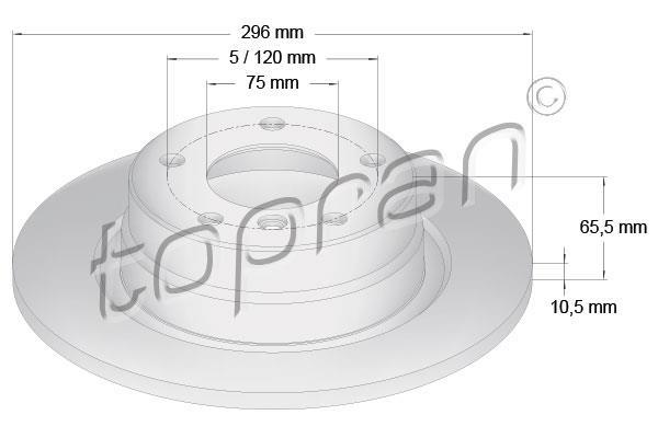Купити 500 950 Topran Гальмівні диски БМВ Е90 (1.6, 2.0)