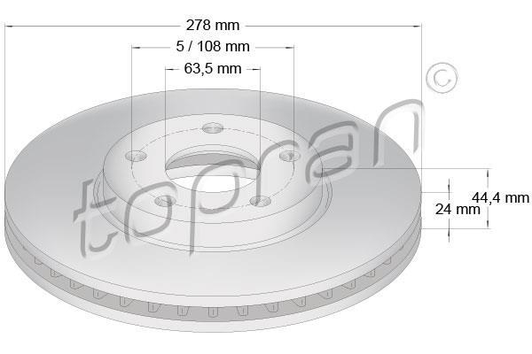 Купить 302 248 Topran Тормозные диски Transit Connect (1.8 16V, 1.8 Di, 1.8 TDCi)