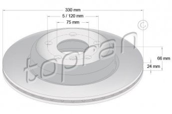 Купить 502 005 Topran Тормозные диски BMW F10 (F07, F10, F11, F18) (2.0, 2.5, 3.0)
