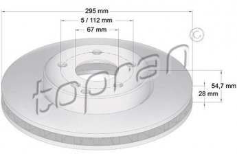 Гальмівний диск 401 051 Topran фото 1