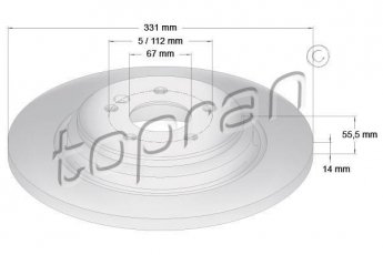 Купити 401 402 Topran Гальмівні диски M-Class W163