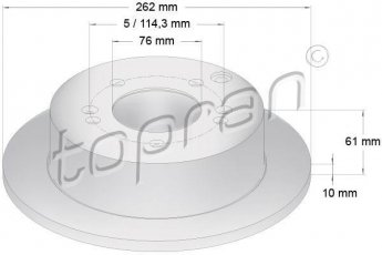 Купить 820 381 Topran Тормозные диски Magentis (2.0, 2.0 CRDi, 2.7)