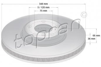 Купить 502 239 Topran Тормозные диски БМВ Ф10 (Ф07, Ф10, Ф11, Ф18) (2.0, 3.0)