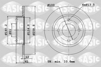 Купить 6104001 Sasic Тормозные диски Sandero 1 1.6