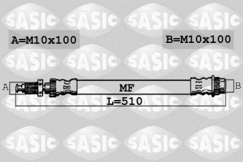Купить 6600043 Sasic Тормозной шланг Scudo (1.6 D Multijet, 2.0 D Multijet)