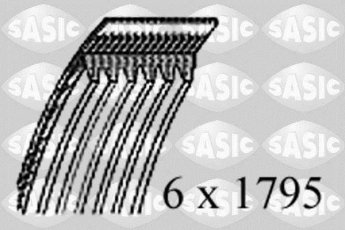 Купить 1774048 Sasic Ремень приводной (6 ребер) Мастер 2 (1.9, 2.2, 2.5)Длина: 1795 мм