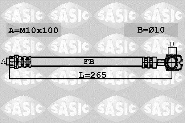Купить 6606105 Sasic Тормозной шланг Ауди Ку3 (2.0 TDI, 2.0 TDI quattro, 2.0 TFSI quattro)