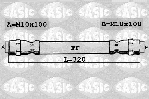 Купити 6606180 Sasic Гальмівний шланг Superb (1.8, 1.9, 2.0, 2.5, 2.8)
