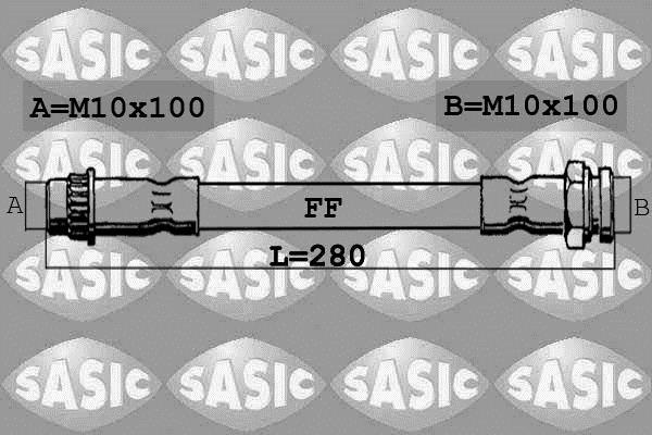 Купить 6600018 Sasic Тормозной шланг Peugeot